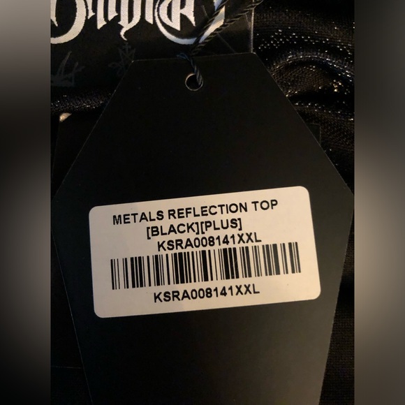 KILLSTAR Metals Reflection metallic silver stretch top - Picture 8 of 9